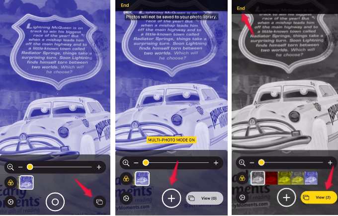 multi photo mode magnifier iphone