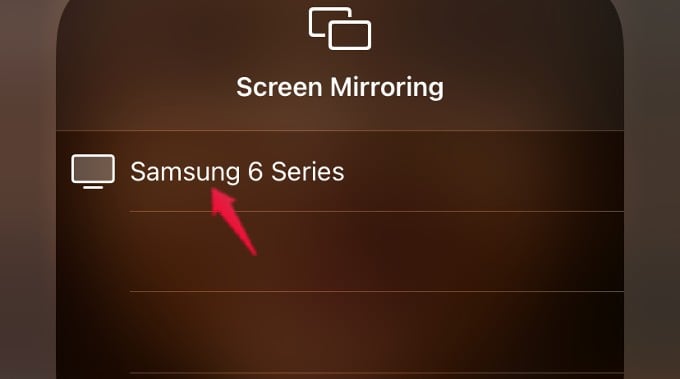 start screen mirroring iphone