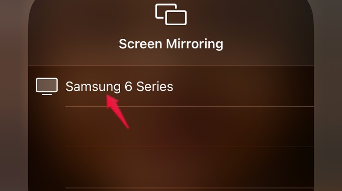 start screen mirroring iphone