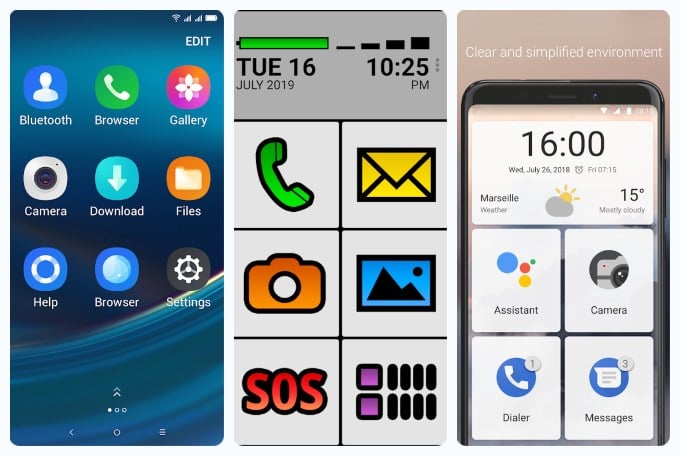Android phone launcher for senior citiens