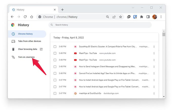 What Are Chrome Journeys and How to Turn It Off - 3