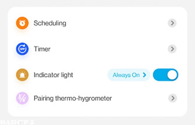 Govee Smart Humidifier App Settings