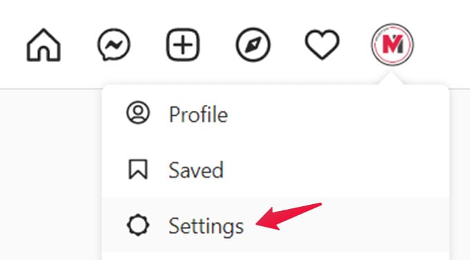 Instagram Account Settings from Web