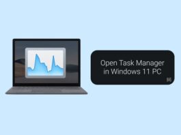 Open Task Manager in Windows 11 PC