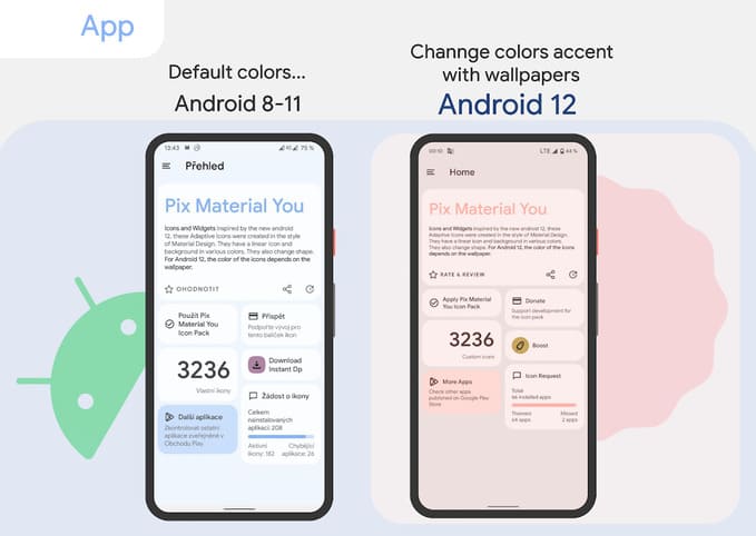 Material You Apps: Pix Icons and Widgets