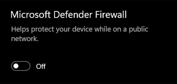 Turn Off Microsoft Defender Firewall on Windows 11