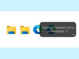 Ungroup Taskbar Icons on Windows 11