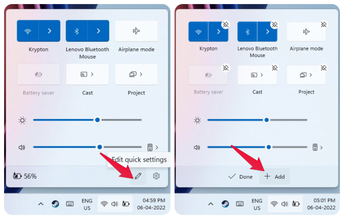 Add Windows 11 quick settings