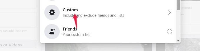 create custom list on facebook