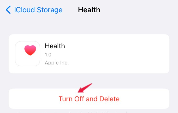 delete icloud backup for apps
