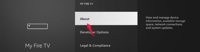 my fire tv menu options firestick