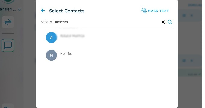 select contact to send imessage on laptop