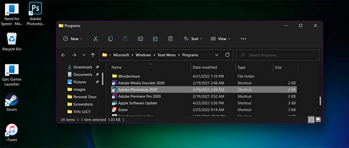 Copy App Icons Shortcuts from Folder to Desktop on Windows 11