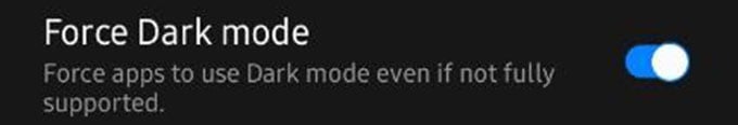 Force Dark Mode on Android Phone from Developer Options