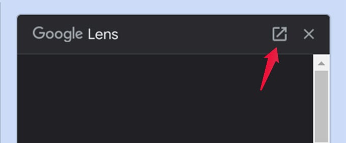 Open Google Lens in New Tab