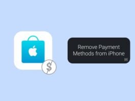Remove Payment Methods from iPhone