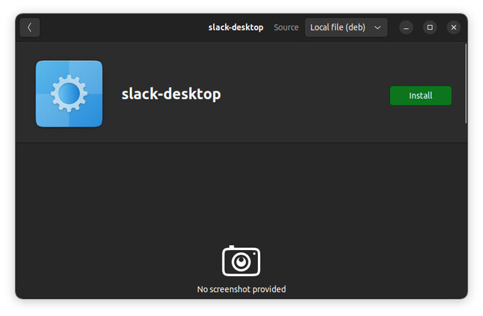 install Slack DEB package