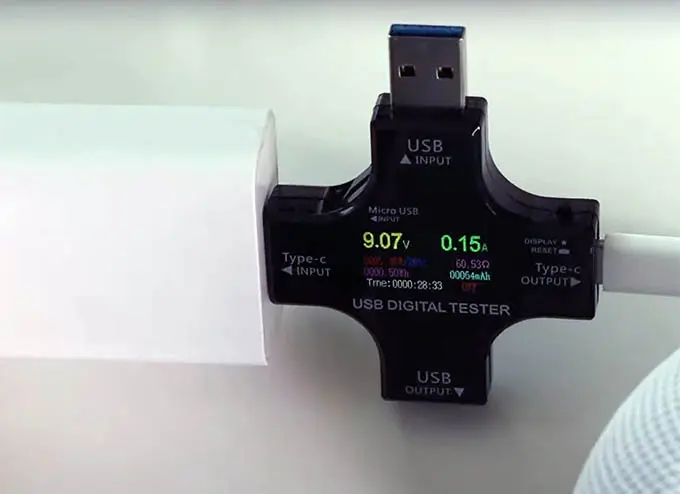 USB Power Checker for Wall Adapter