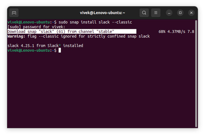 install Slack on Ubuntu 20.04