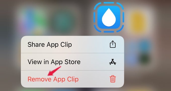 remove app clip from app library