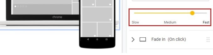select animation speed google slide