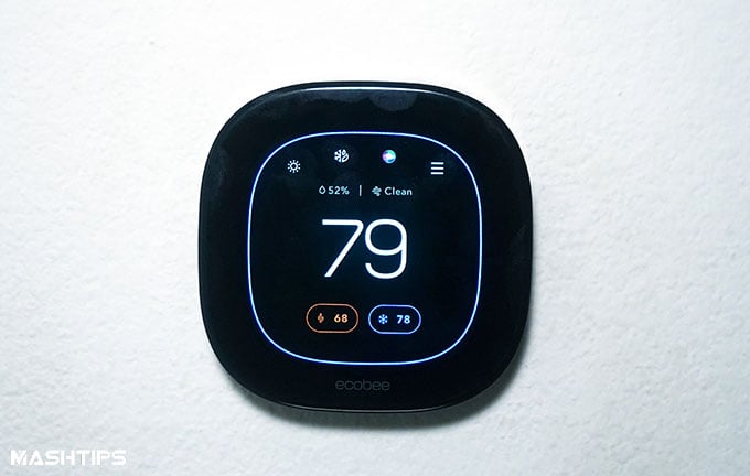 Ecobee Smart Thermostat Premium with Siri and Built-in Air Quality Monitor