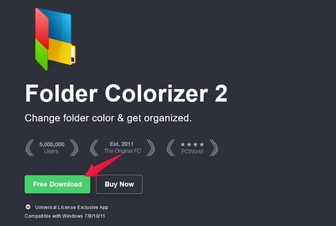 Folder Colorizer 2 download page