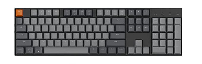 Keychron K10 Full Size 104 Keys Bluetooth Wireless USB Wired Mechanical Gaming Keyboard for Mac