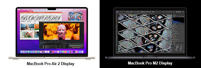 MacBook Air M2 and Pro M2 Display Design
