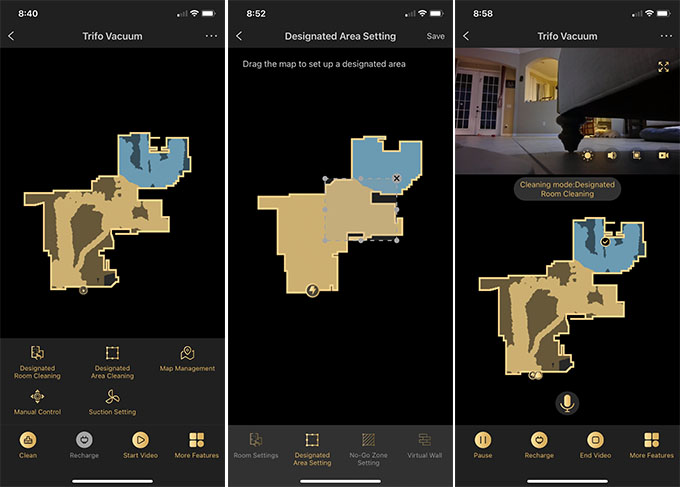 Mapping and Navigation of Trifo Ollie Robot Vacuum