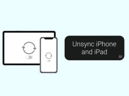 Unsync iPhone and iPad