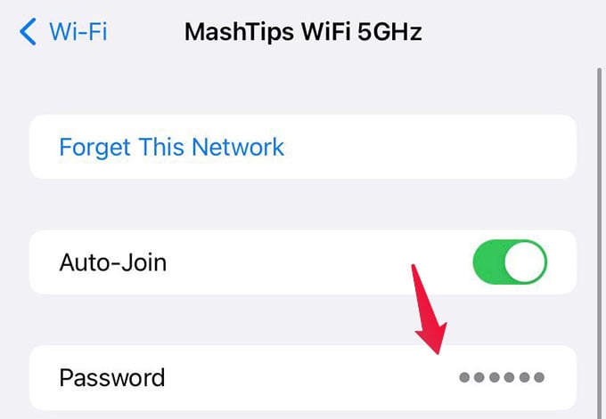 View Saved WiFi Password on iPhone
