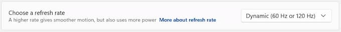 Windows 11 Dynamic Refresh Rate