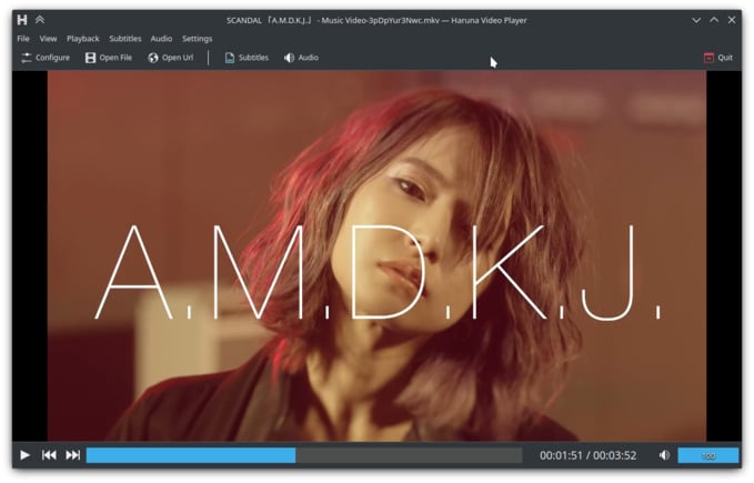 Haruna video player for Linux