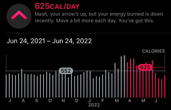 historical data fitness app iphone