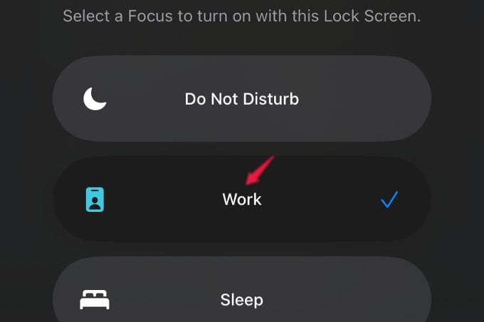 link focus mode with lock screen