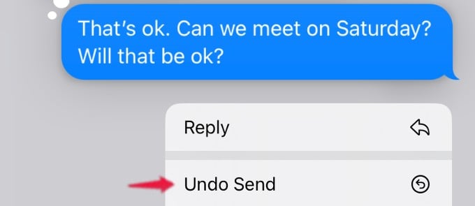 unsend message on iphone