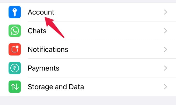 whatsapp settings menu iphone
