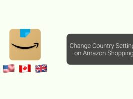 Change Country Settings on Amazon Shopping