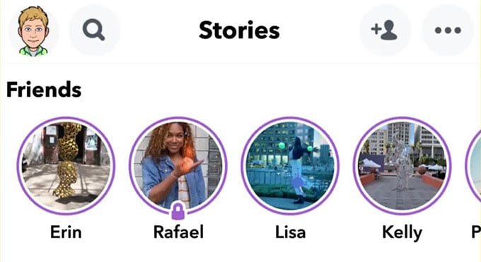 Check Stories on Snapchat