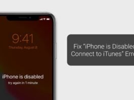 Fix “iPhone is Disabled Connect to iTunes” Error