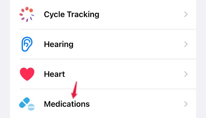 categories health app iphone
