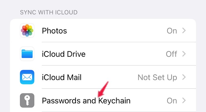 icloud menu options iphone