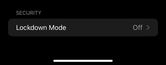 lockdown mode off privacy menu iphone