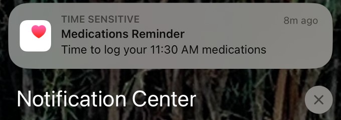 reminde notification medicine iphone