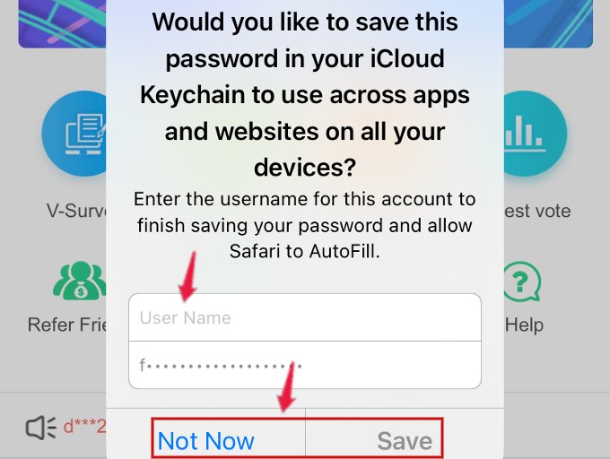 save strong password on safari