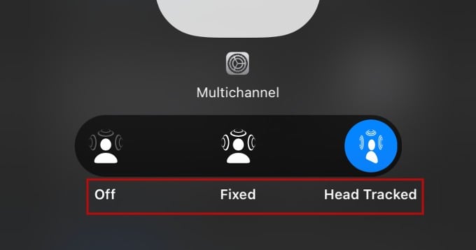 spatial audio settings control center iphone