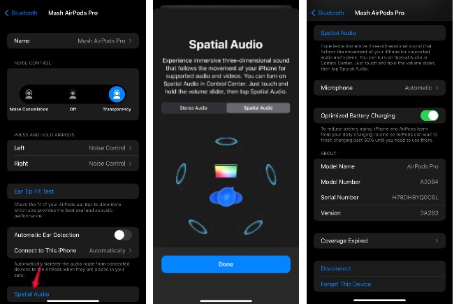 spatial audio setup iphone