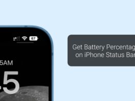 Get Battery Percentage on iPhone Status Bar