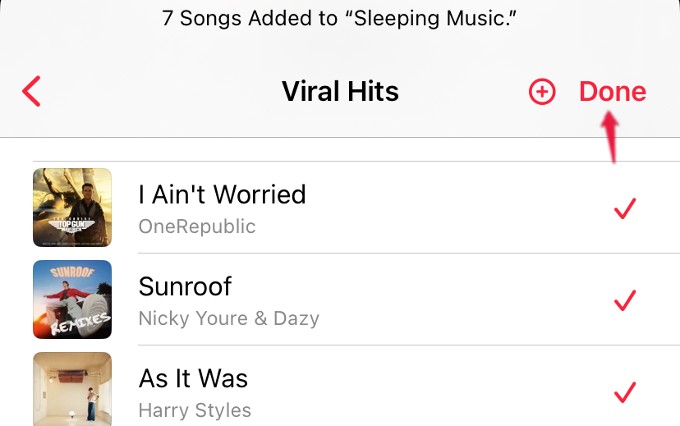 add music to apple music playlist iphone